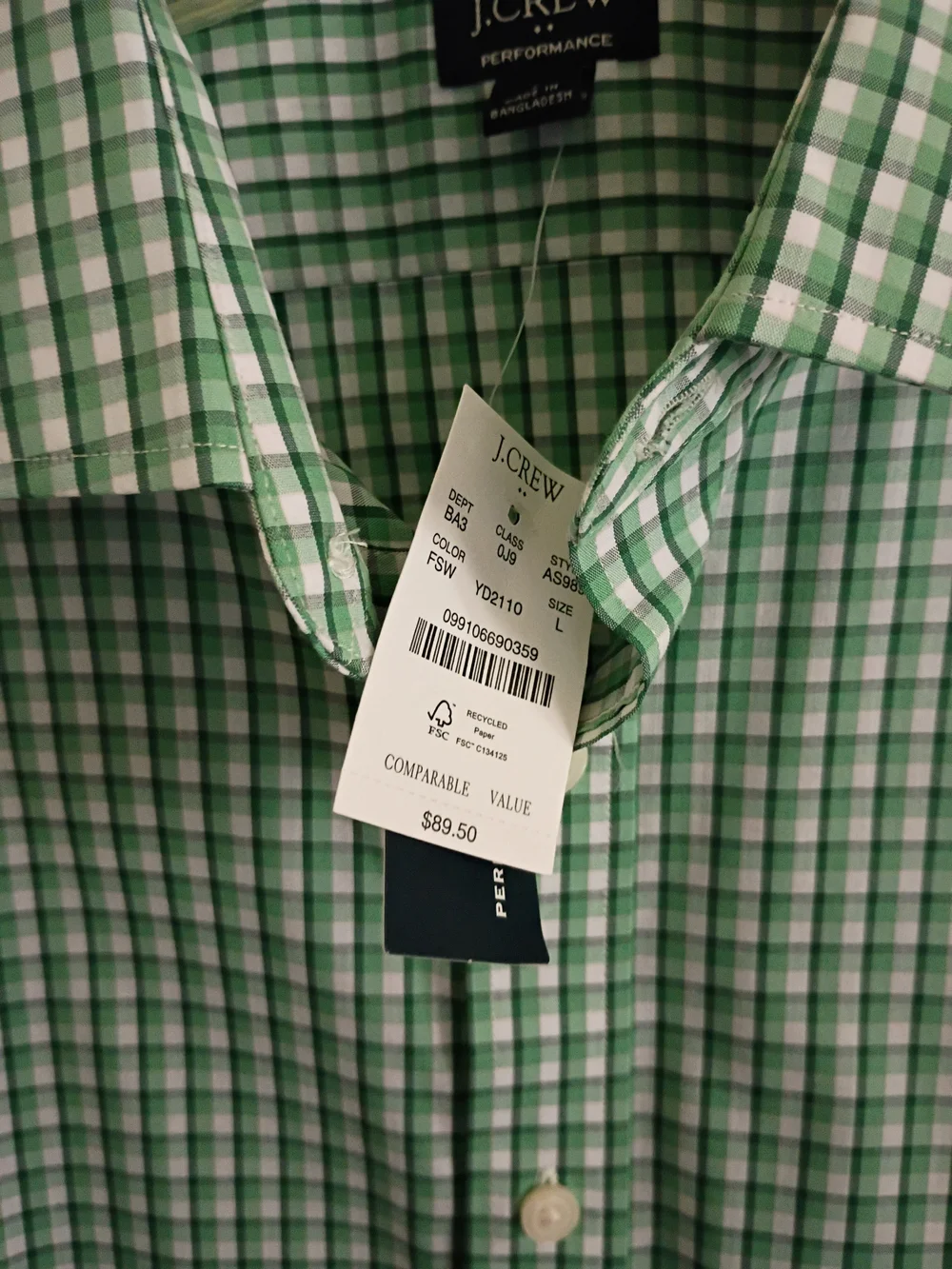 J. Crew classic green